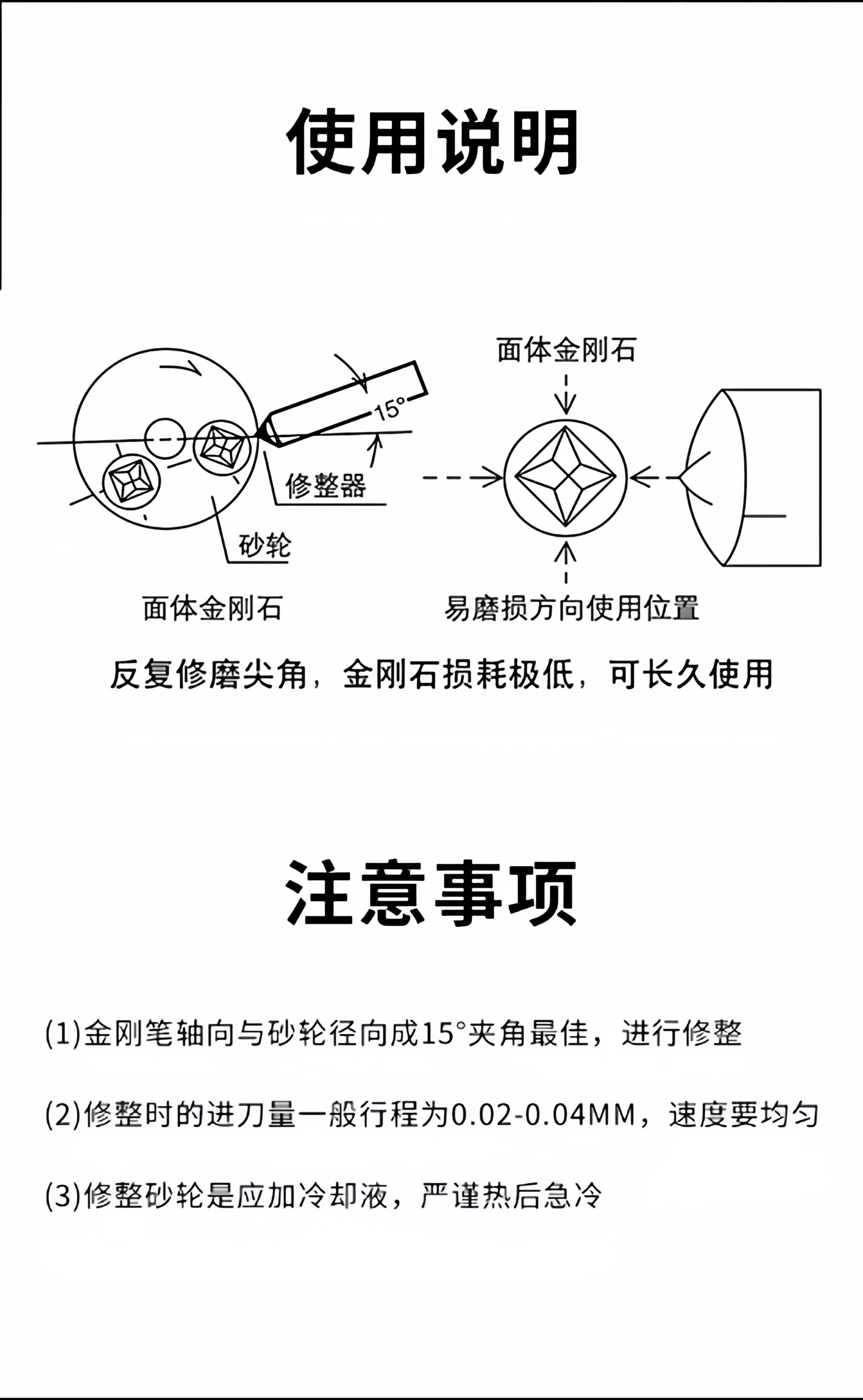 上海晟工金刚石成型刀砂轮台阶修整器外圆磨砂轮金刚笔R角修整笔